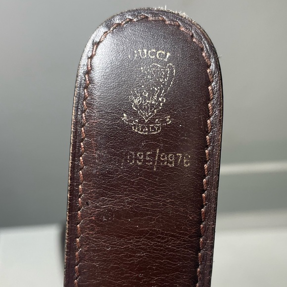 Vitage GUCCI leather belt reversible GG buckle made in italy - Picture 14 of 15